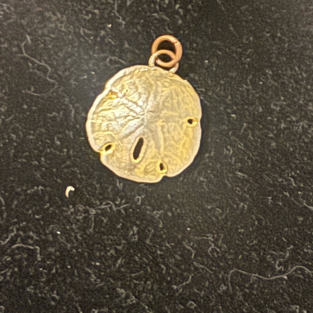 Vintage Gold Sand Dollar Pendant